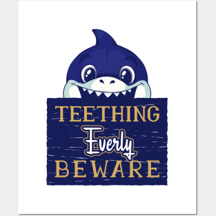 Everly - Funny Kids Shark - Personalized Gift Idea - Bambini Posters and Art